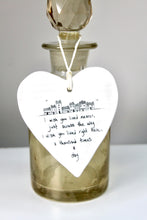 Load image into Gallery viewer, 'I wish you lived nearer..' Wobbly Porcelain Heart