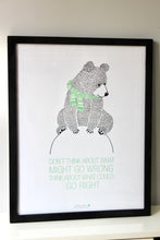 Load image into Gallery viewer, What could go right' Bear Framed Print