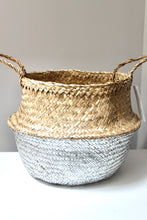 Load image into Gallery viewer, Silver Dipped Seagrass Basket