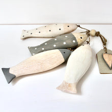 Load image into Gallery viewer, Decorative Wooden Fish on String
