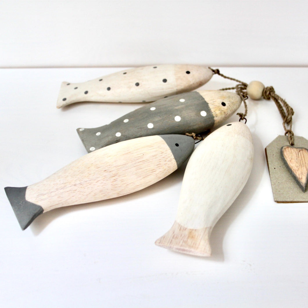 Decorative Wooden Fish on String