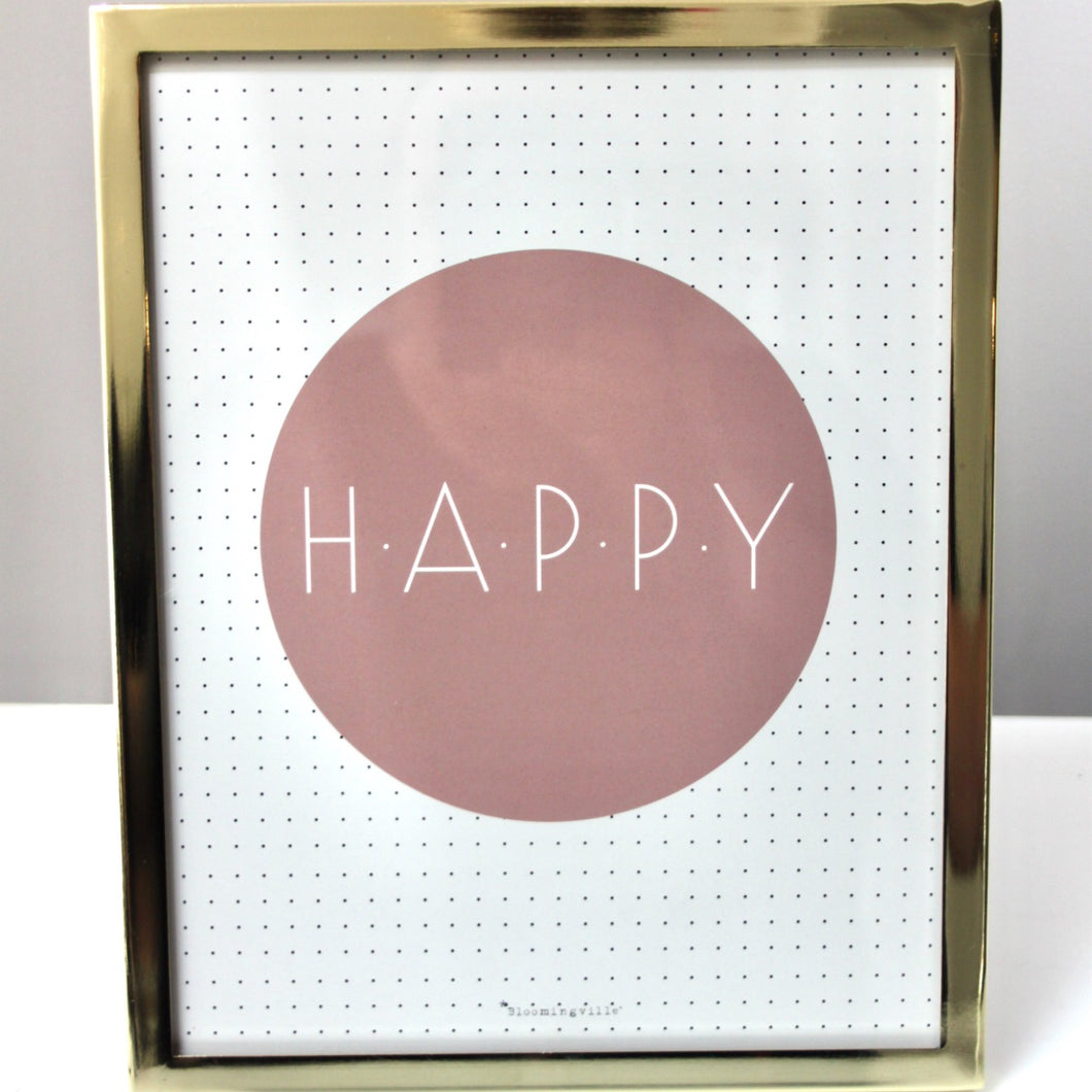 'Happy' Framed Print