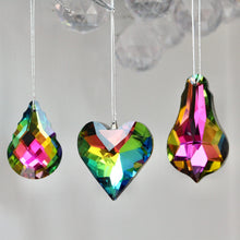 Load image into Gallery viewer, Peacock Lustre Glass Decorations