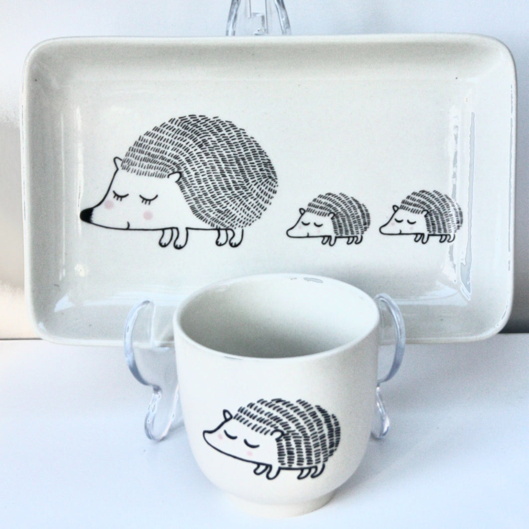 Hedgehog Plate and Cup Set