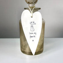 Load image into Gallery viewer, 'You're my favourite' Wobbly Porcelain Heart
