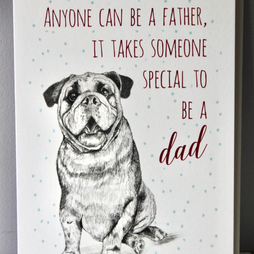 Anyone can be a father' Greetings Card
