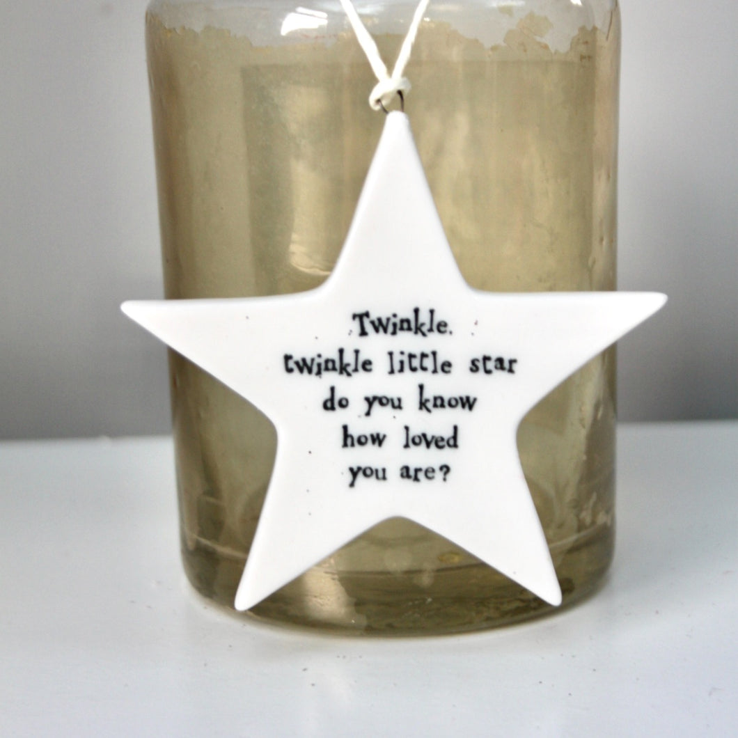 'Twinkle twinkle little star..' Porcelain Star