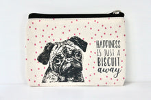 Load image into Gallery viewer, &#39;Happiness is just a biscuit away&#39; Pug Purse
