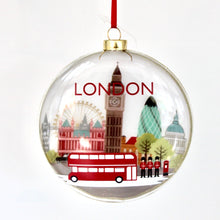 Load image into Gallery viewer, London Glass Disc Bauble Decoration
