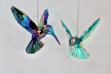 Load image into Gallery viewer, Purple & Green Acrylic Hummingbirds