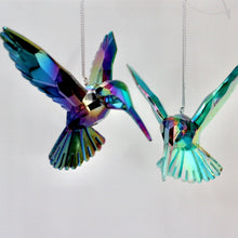 Load image into Gallery viewer, Purple & Green Acrylic Hummingbirds