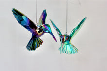 Load image into Gallery viewer, Purple & Green Acrylic Hummingbirds