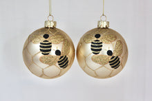 Load image into Gallery viewer, Bumble Bee Matt Gold Bauble
