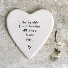 Load image into Gallery viewer, I live for nights&#39; Porcelain Coaster
