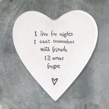 Load image into Gallery viewer, I live for nights&#39; Porcelain Coaster
