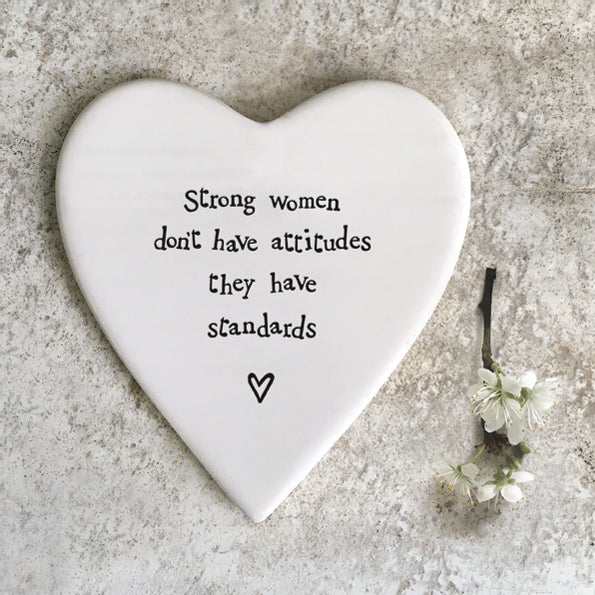 'Strong Women' Porcelain Heart