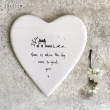 Load image into Gallery viewer, Home is where the dog runs to greet you&#39; Porcelain Coaster
