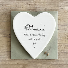 Load image into Gallery viewer, Home is where the dog runs to greet you&#39; Porcelain Coaster
