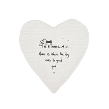 Load image into Gallery viewer, Home is where the dog runs to greet you&#39; Porcelain Coaster
