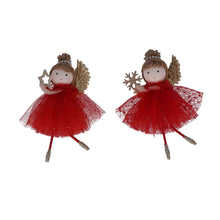 Load image into Gallery viewer, Red Dress Fairies with Star &amp; Snowflake
