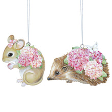 Load image into Gallery viewer, Pink Hydrangea Mouse &amp; Hedgehog
