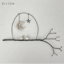 Load image into Gallery viewer, Wire Twig Hanger - Love you to the moon and back
