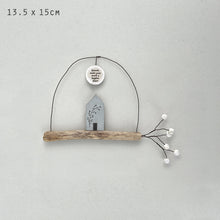 Load image into Gallery viewer, Wood Twig Hanger - Friends make your world a happier place
