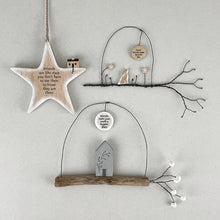 Load image into Gallery viewer, Wood Twig Hanger - Friends make your world a happier place
