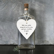 Load image into Gallery viewer, May your glass…&#39; Porcelain Heart
