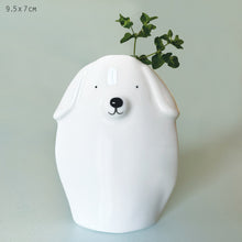 Load image into Gallery viewer, Mini Porcelain Dog Bud Vase

