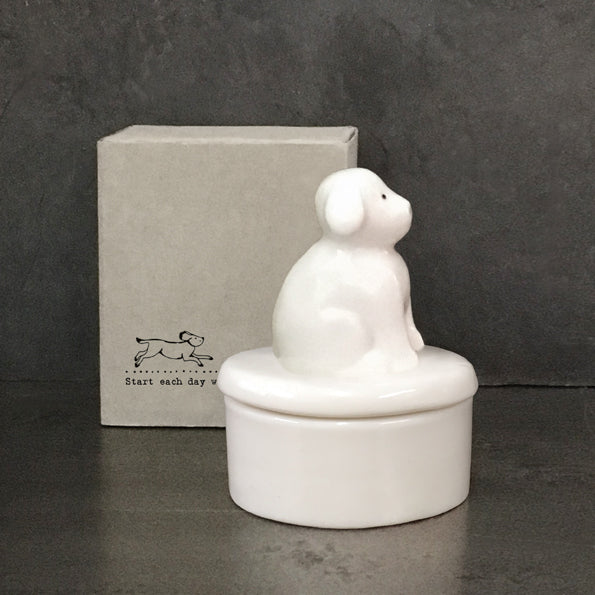 Little Porcelain Dog Pot