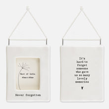 Load image into Gallery viewer, Mini Hanging frame - Never forgotten

