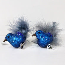 Load image into Gallery viewer, Blue Glitter Feather Birds
