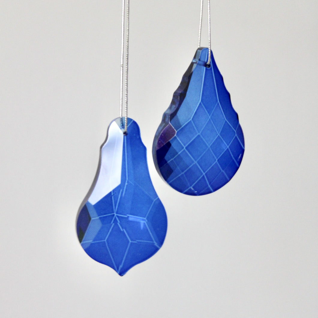 Blue Glass Pendant Set