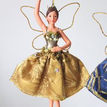 Load image into Gallery viewer, Blue &amp; Gold Resin Fairy
