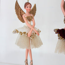 Load image into Gallery viewer, Burgundy &amp; Cream Velvet Angel
