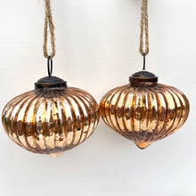Load image into Gallery viewer, Copper Recycled Glass Onion Bauble Set
