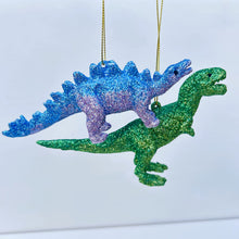 Load image into Gallery viewer, Green &amp; Pink Sparkle Dinosaurs
