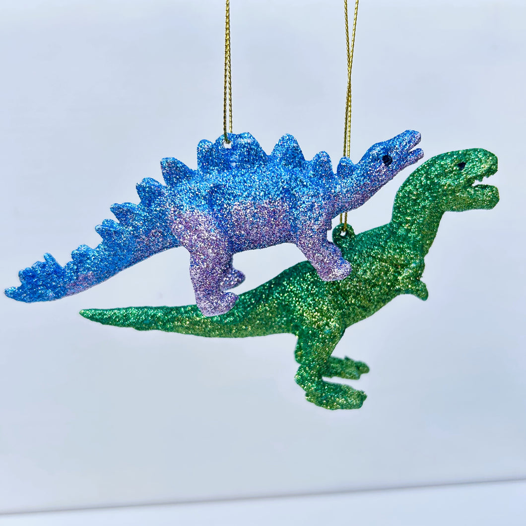 Green & Pink Sparkle Dinosaurs