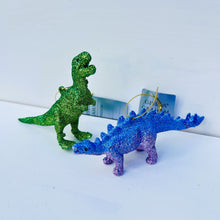 Load image into Gallery viewer, Green &amp; Pink Sparkle Dinosaurs
