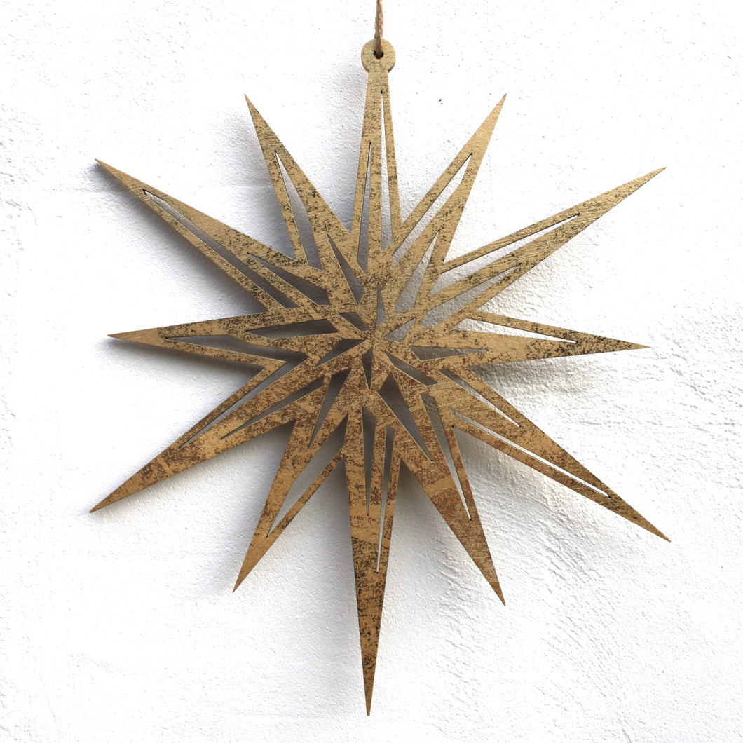Gold Fretwork Bethlehem Star