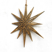 Load image into Gallery viewer, Gold Fretwork Bethlehem Star
