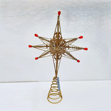 Load image into Gallery viewer, Large Gold Glitter Tree Top Star

