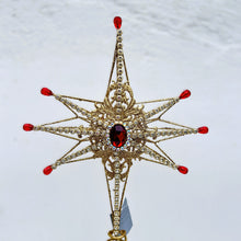 Load image into Gallery viewer, Large Gold Glitter Tree Top Star

