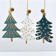 Load image into Gallery viewer, Green &amp; Gold Wooden Tree Set

