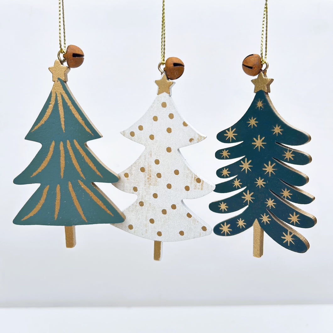 Green & Gold Wooden Tree Set