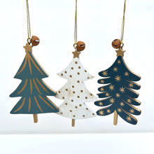 Load image into Gallery viewer, Green &amp; Gold Wooden Tree Set
