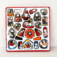 Load image into Gallery viewer, Box of 24 Mini Painted Christmas Decorations
