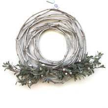 Load image into Gallery viewer, Large Grey Hoop Mistletoe &amp; Berry Wreath
