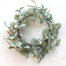 Load image into Gallery viewer, Small Green Sparkle &amp; White Berry Wreath
